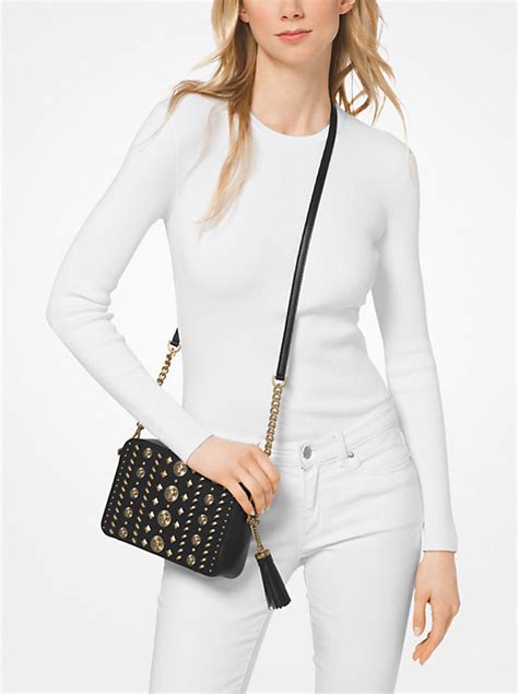 michael kors ginny embellished 2018|Ginny Medium Embellished Leather Crossbody .